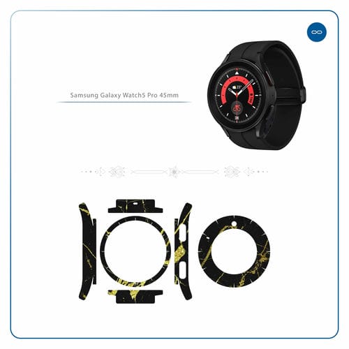 Samsung_Watch5 Pro 45mm_Graphite_Gold_Marble_2